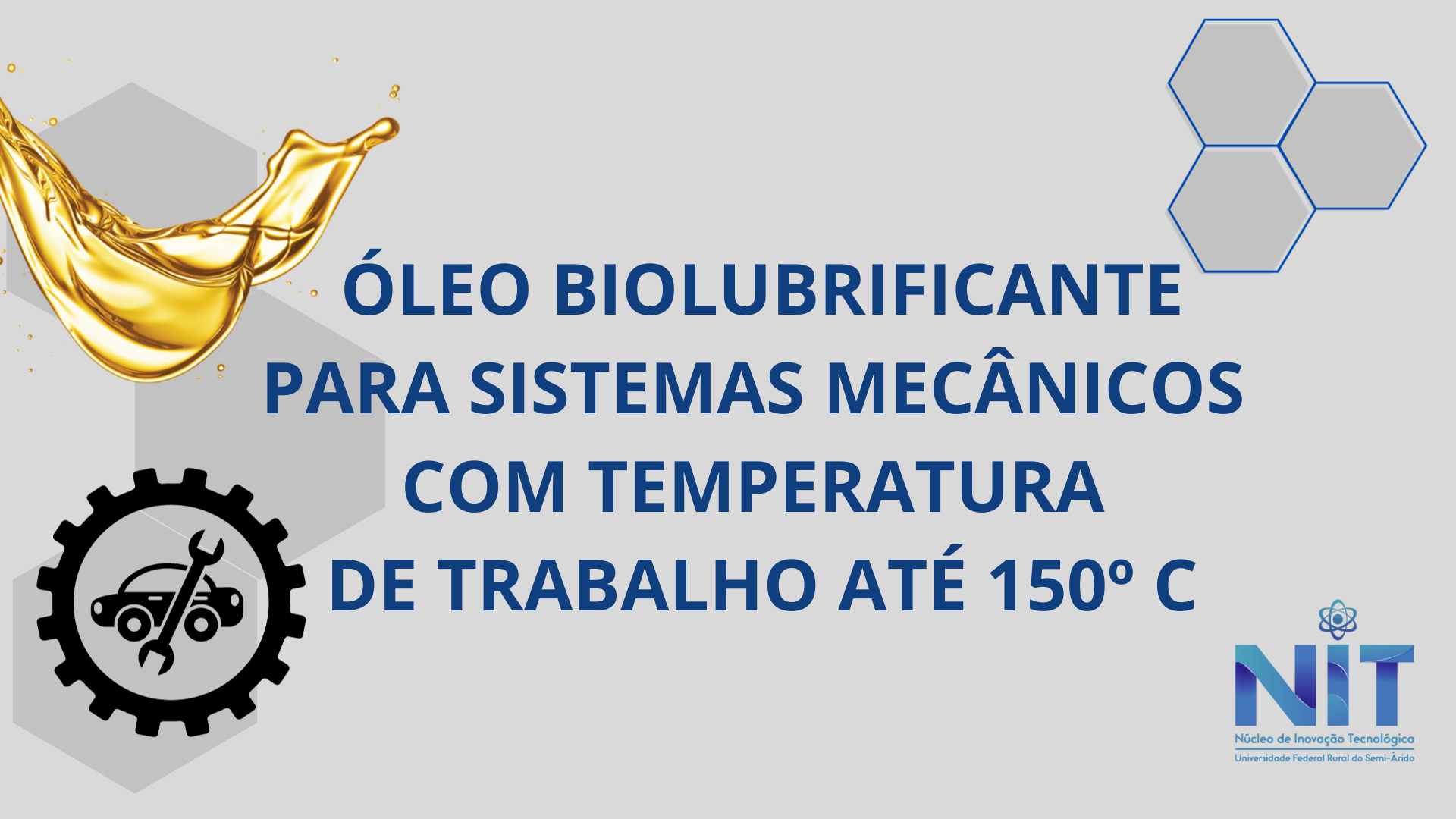 ÓLEO BIOLUBRIFICANTE PARA SISTEMAS MECÂNICOS COM TEMPERATURA DE TRABALHO ATÉ 150º C